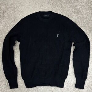 All Saints Men's Crewneck Sweater in Black